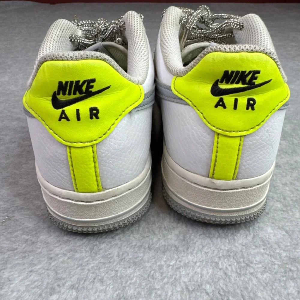 Nike Air Force 1 Low Top Kids Size 4.5Y White Wolf Grey Volt FN3875-101‎